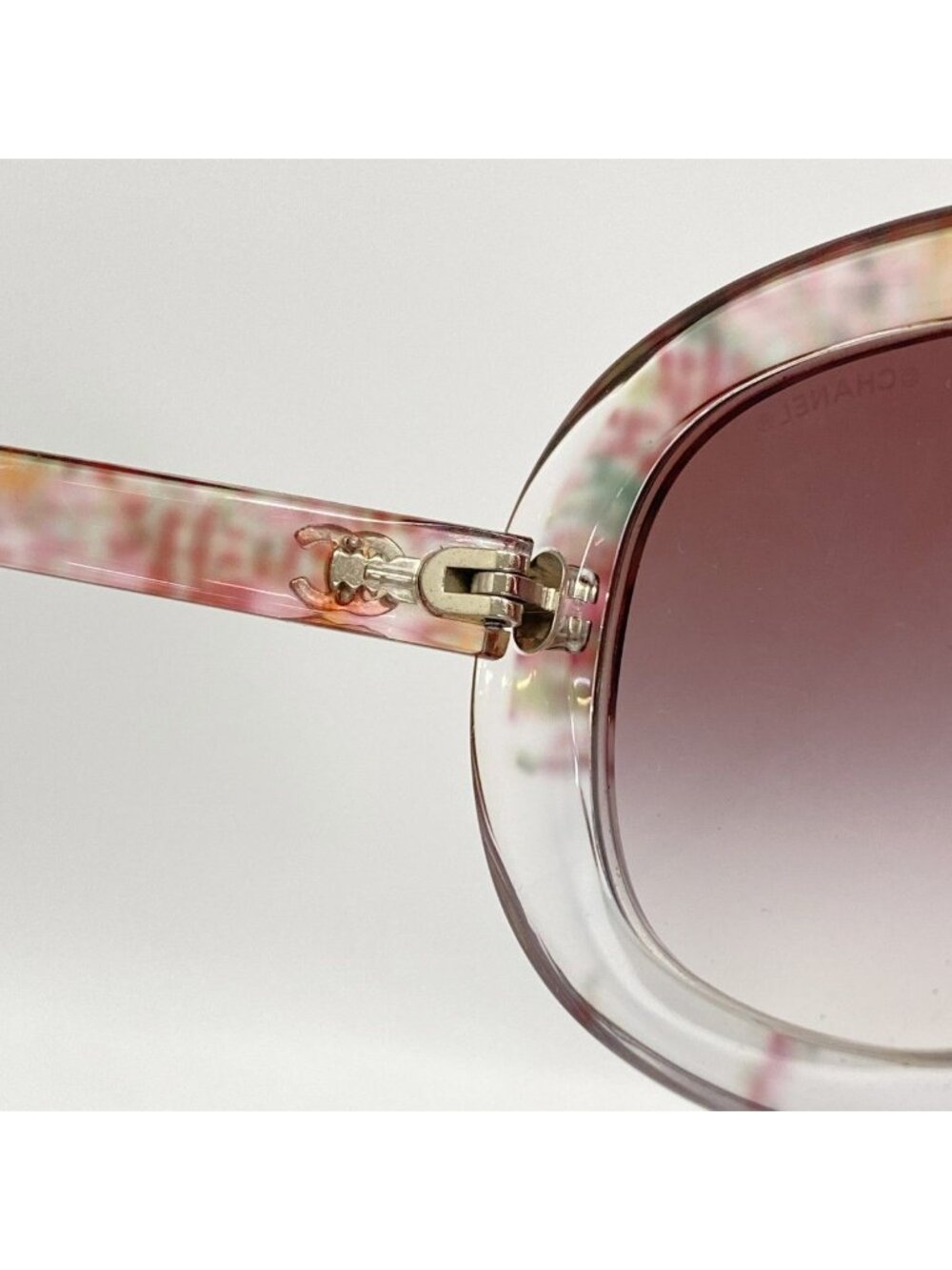 Chanel Sunglasses Acetate Clear Multicolor Silver Eyewear - Picture 7 of 9